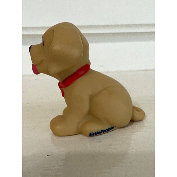 Fisher Price Little People Advent Calendar Christmas Dog Tan Puppy Tongue Out - Picture 4 of 5